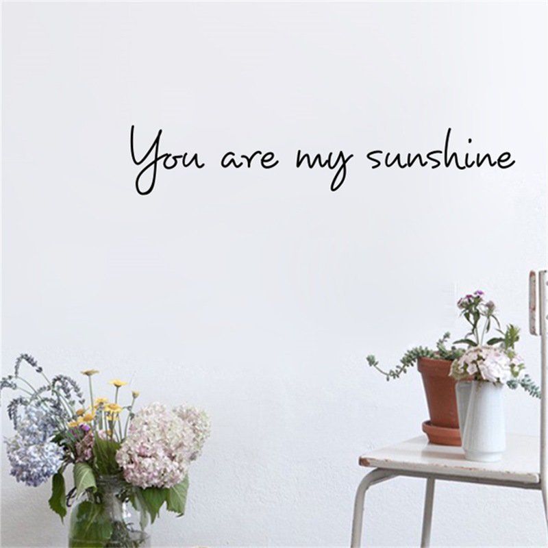 Decal dán tường chữ You are my sunshine sang trọng cao cấp