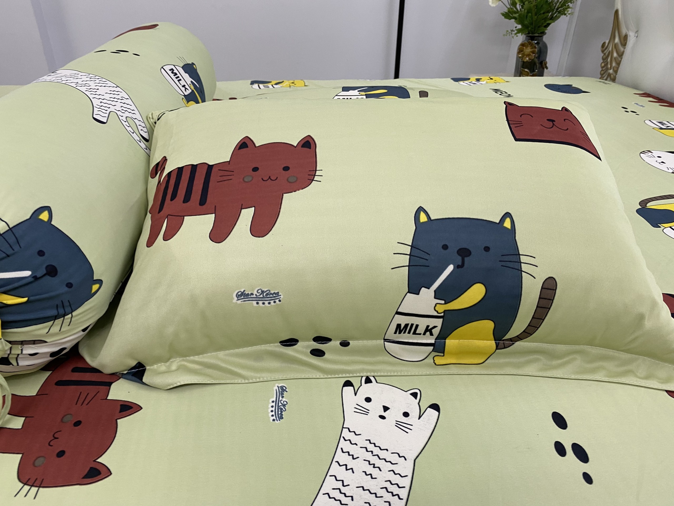 Bộ Drap Thun Lạnh Hàn Quốc cực bền màu , đủ size
