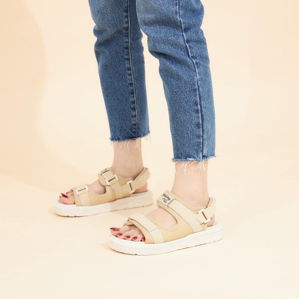 Giày MWC 2933 - Giày Sandal Nữ Quai Ngang Đế Bằng Kiểu Dáng Streetwear Năng Động Thời Trang