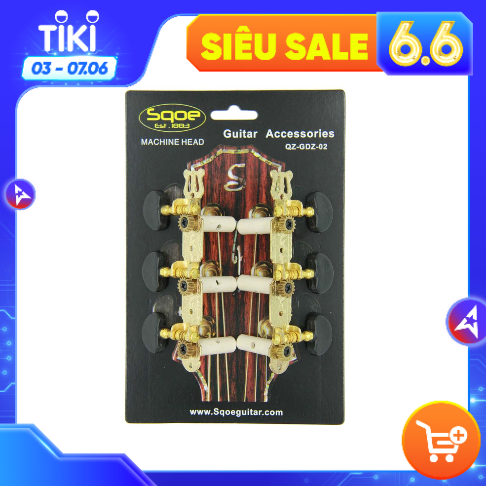 Bộ Khóa Đàn (Chốt Đàn) Guitar Classic QZ-GDZ-02 Cao Cấp, Độ Bền Cao