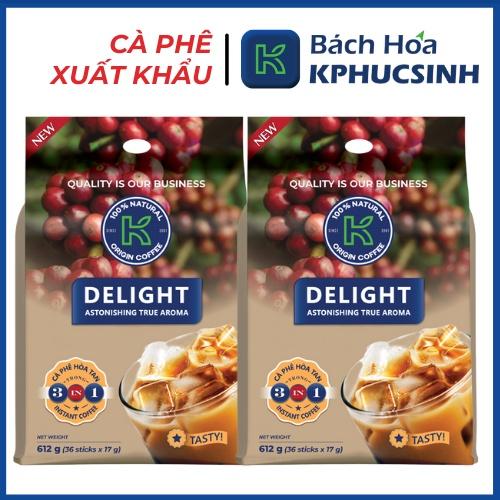 Combo 2 túi cà phê sữa hòa tan K-Delight 3in1 (612g/Túi)