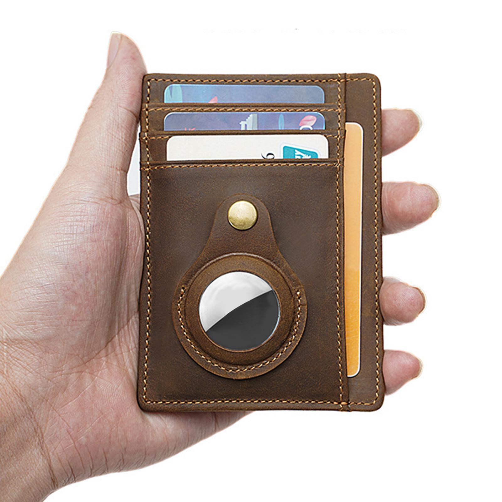 2Pieces Wallet Holder Minimalist Wallet Case Anti Lost Cover Front Pocket Wallet with Built in Case Holder