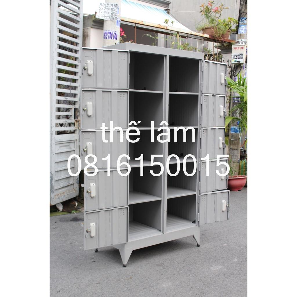 Tủ sắt hồ sơ Locker sơn tĩnh điện mẫu 10 cửa 1m8x90