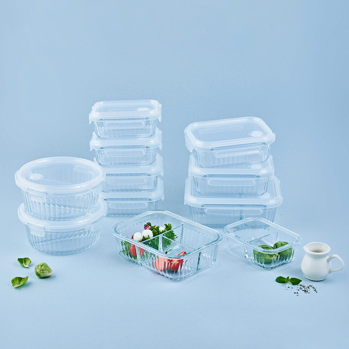 Hộp Thủy Tinh Chịu Nhiệt Wavelock V , Nhiều Size , dễ dàng lựa chọn . Nhập  khẩu chính hãng Cobi home