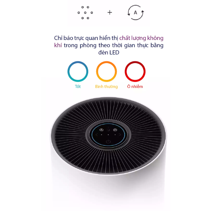 Máy Lọc Không Khí WINIX COMPACT AAPU500-JLE, Cho Phòng Lên Tới 50M2, Bộ Lọc Trước Lưới Mịn, Tiết Kiệm Năng Lượng, Có Cảm Biến Thông Minh, Chế Độ Tự Động, Nhập Khẩu Hàn Quốc, Bảo Hành 12 Tháng