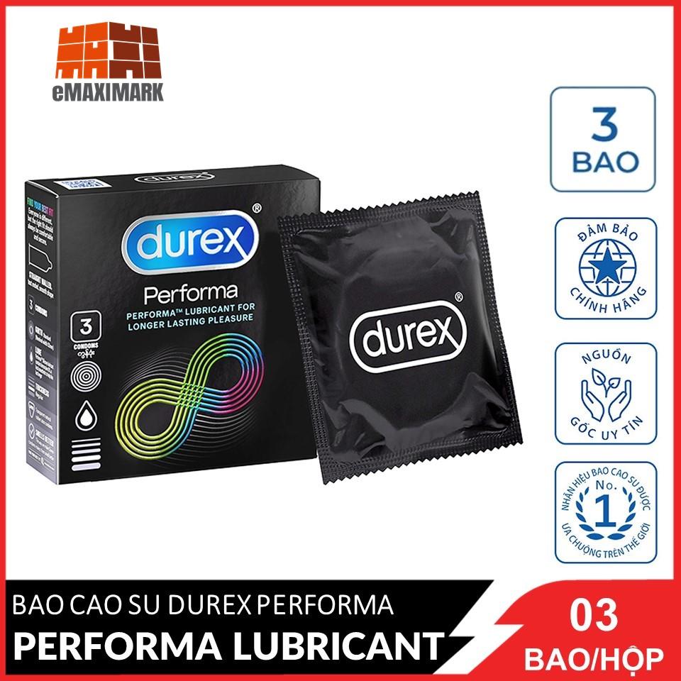 Bao cao su Durex Performa (Đen) Hộp 3 cái