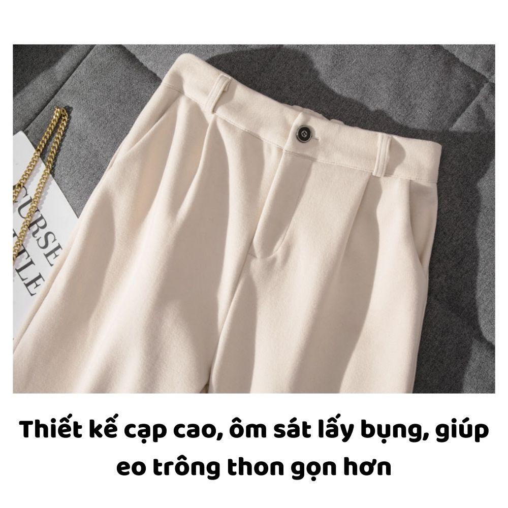 Quần Suông Ống Rộng, Lưng Cao, Siêu Tôn Dáng, Khóa Trước Phong Cách Hàn Quốc, TÚI RỘNG, CẠP CAO, DỄ PHỐI ĐỒ HOT