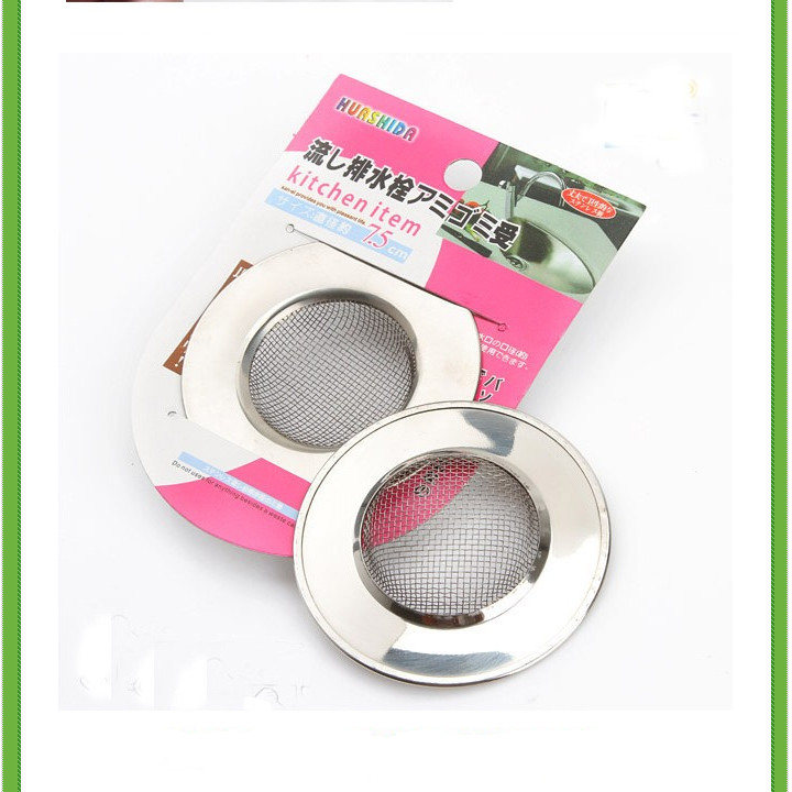 Set 2 lọc rác inox bồn rửa chén, chậu rửa bát, nhà tắm thông minh cao cấp chống gỉ loại tròn tiện ích
