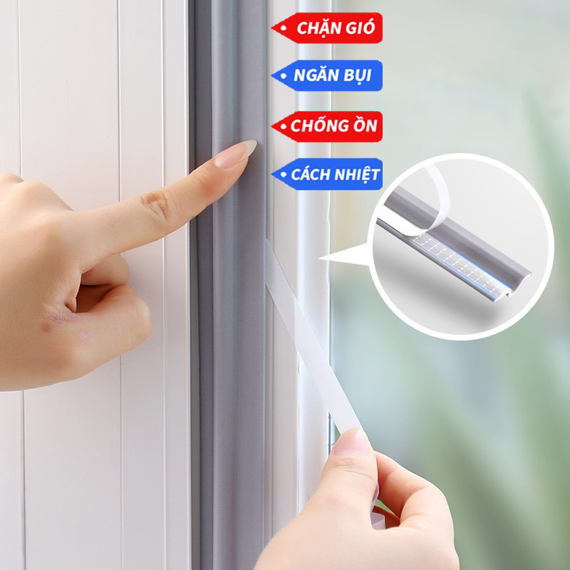 Ron dán chân cửa, cửa sổ chặn khe hở ngăn gió, cách nhiệt, cách âm, chống côn trùng, bụi bẩn