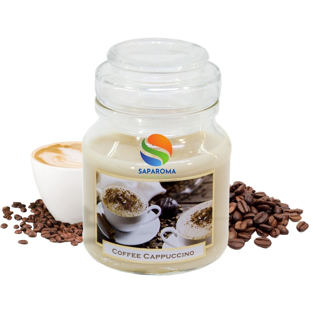 Hũ nến thơm Bartek Coffee and Spices 130g QT06647- cà phê capuchino, trang trí, thơm phòng, thư giãn, Hỗ trợ khử mùi (giao mẫu ngẫu nhiên)