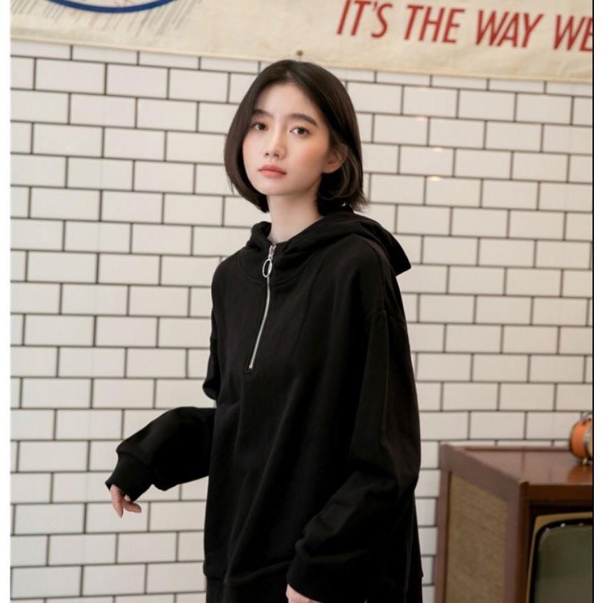 Hoodie Trơn Tránh Nắng Bụi 123SHOP Dành Cho Nam Cho Nữ Có Dây Kéo Cho Cặp Đôi Chất Unisex Phối Zip 3 Màu