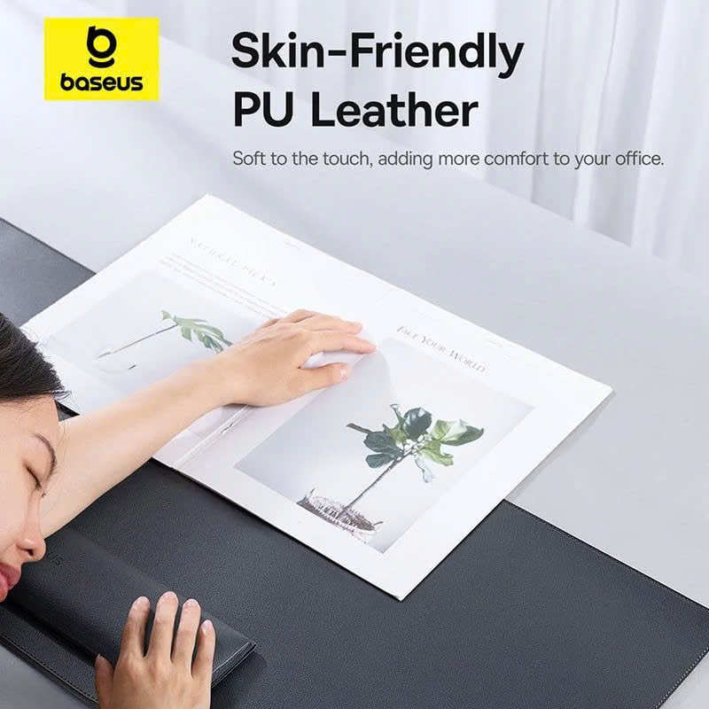 Tấm Lót Chuột Bàn Phím Kèm Sạc Không Dây 3-in-1 Baseus MagPro 2 Series Smart Desk Mat (PU, Sạc không dây, Kê Tay) [ hàng chính hãng ]