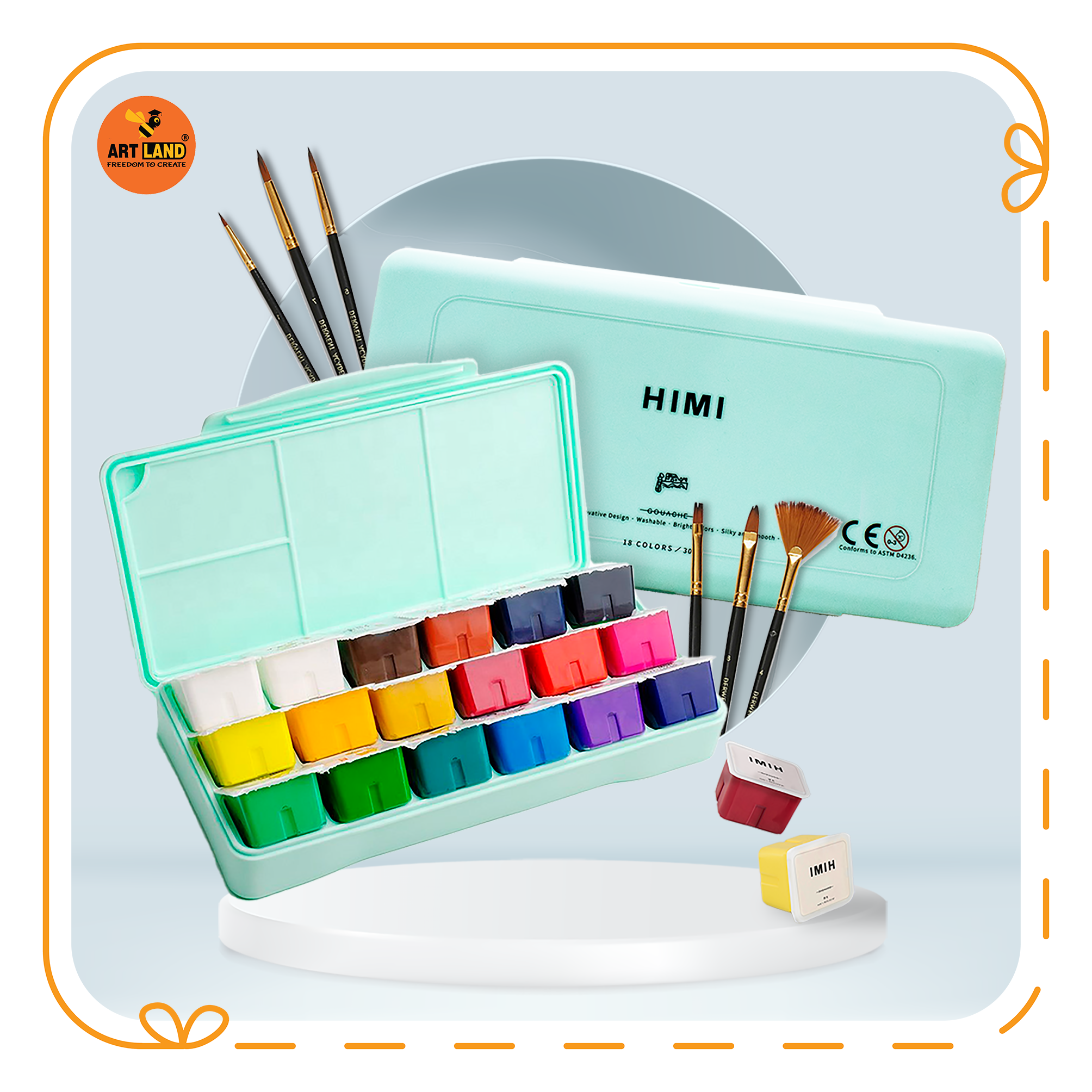 Màu nước Gouache Himi 18 Màu siêu cấp quyến rũ