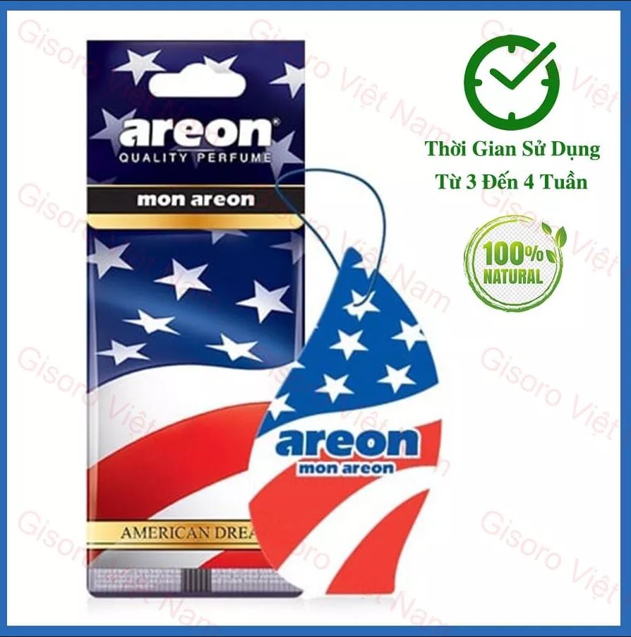Lá thơm treo khử mùi ô tô AREON MON AMERICAN DREAM