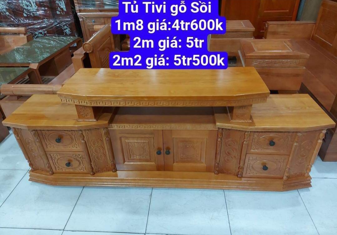 Tủ tivi -Kệ ti vi gỗ sồi nga mẫu mới nhiều kích thước
