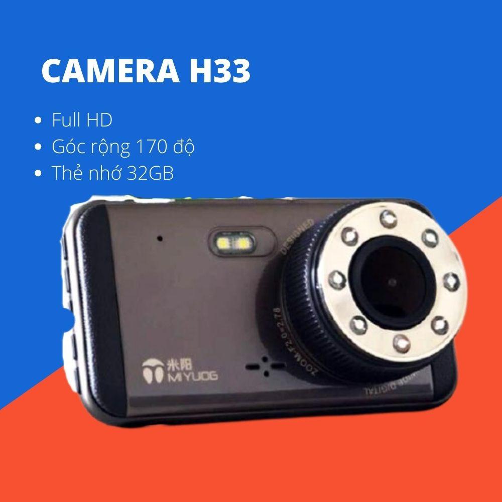 Camera Hành Trình Trước Sau H33 Độ Phân Giải 1080P