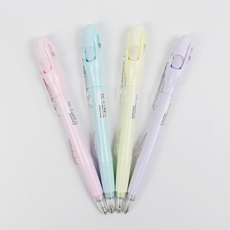 Vỉ 3 + 1 Bút Chì Bấm Pastel Có Tẩy 0.5 mm - Stacom VMP5015