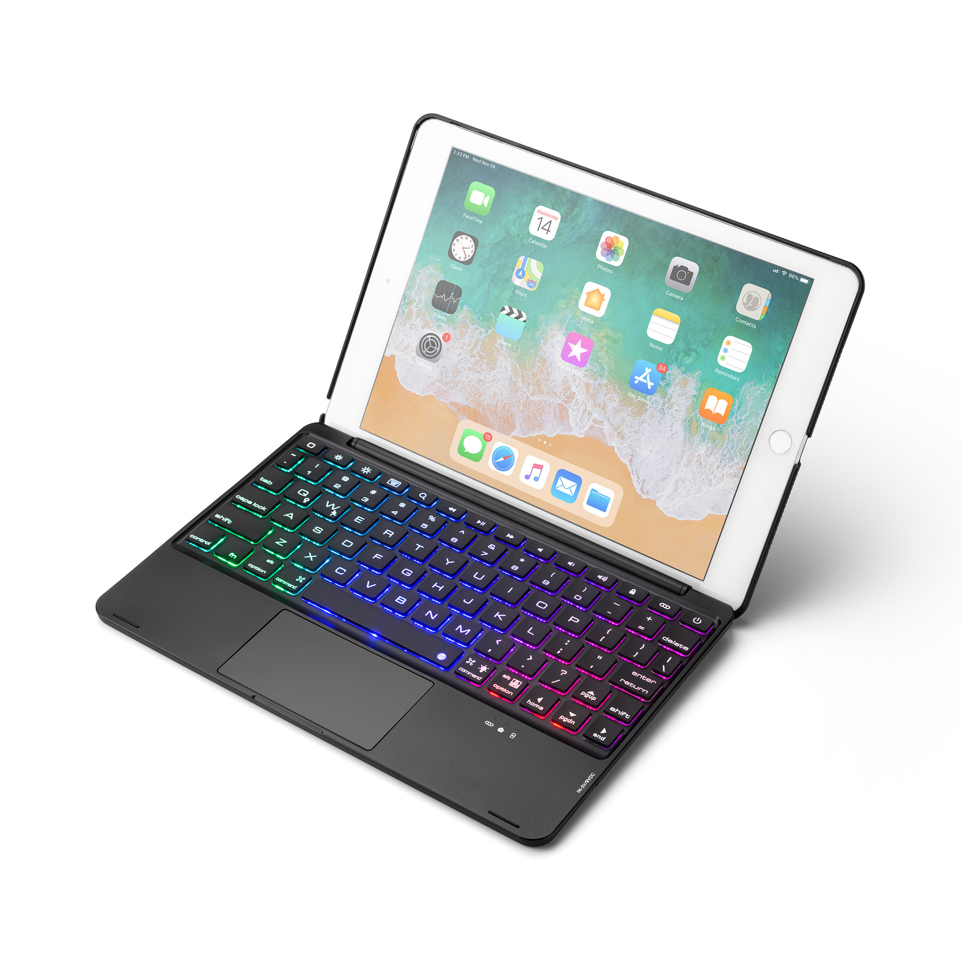 Bàn phím cho iPad màn hình 9.7 inch - 7 màu đèn cho bàn phím - Có touchpad tiện lợi - Hàng chính hãng