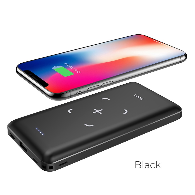 Pin Sạc Dự Phòng Không Dây Dành Cho Hoco J50 Dung Lượng 10000mAh, Hỗ Trợ Tất Cả Các Dòng Sạc Không Dây, Chip IC Chống Cháy Nổ - Hàng Chính Hãng