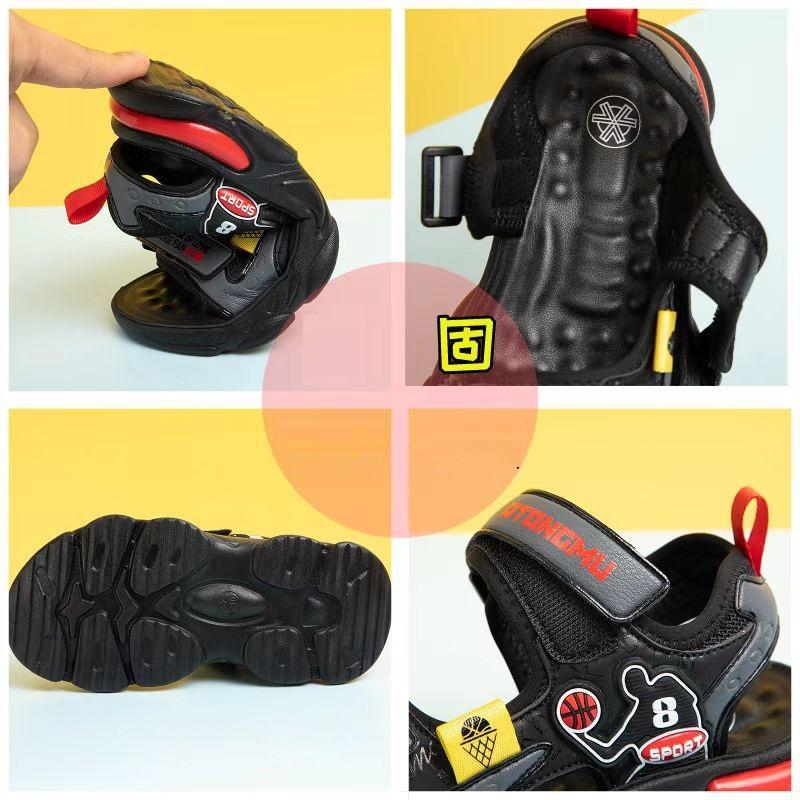 Sandal bé trai đi học đi chơi phong cách da mềm siêu nhẹ chống trượt