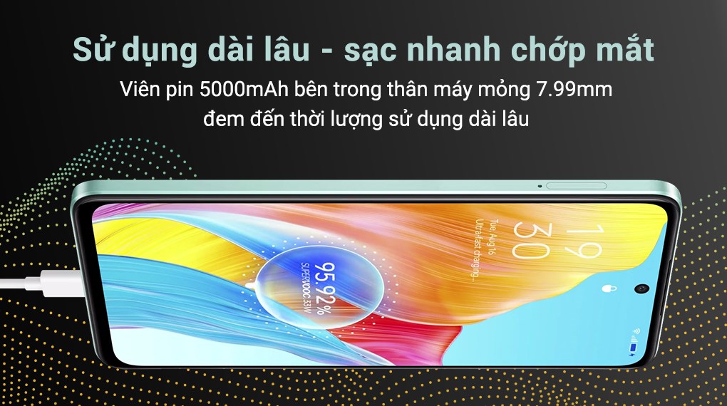 Điện thoại OPPO A58 6GB/128GB , Sạc nhanh 33W - Hàng Chính Hãng