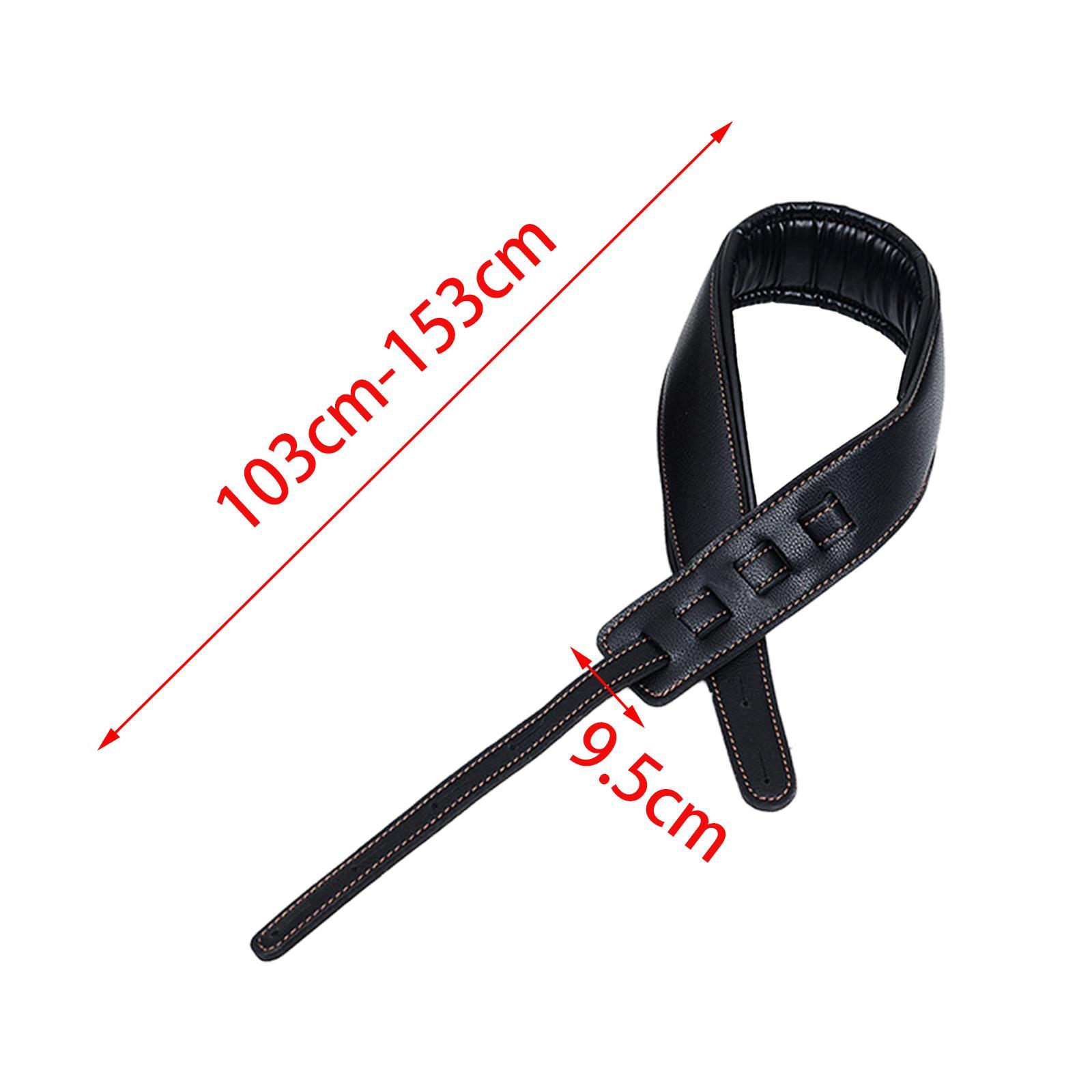 Guitar Strap Leather Soft Padded  for Acoustic Guitar Classical Guitars