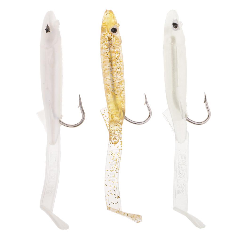 2-4pack 3pcs Small EEL Soft Fishing Lure Artificial Fish Bait Swimbait Length