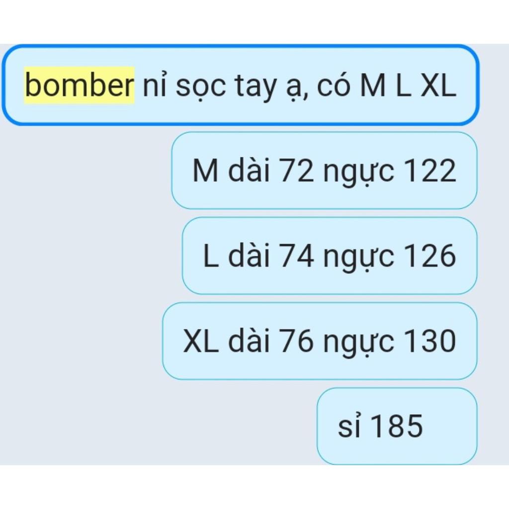 Bomber nỉ trắng sọc tay - ẢNH THẬT