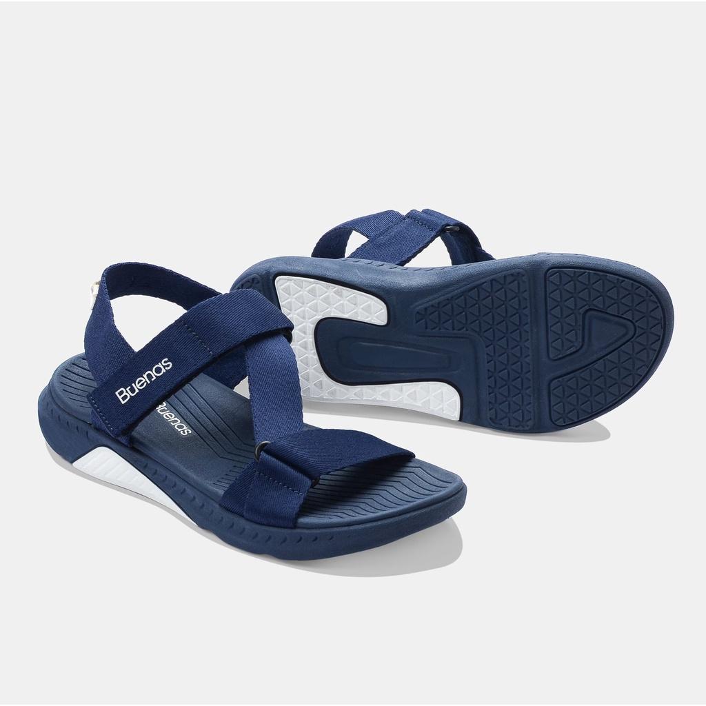 Giày sandal nam nữ unisex đi học quai ngang Buenas Sport S9 đế cao 3 phân