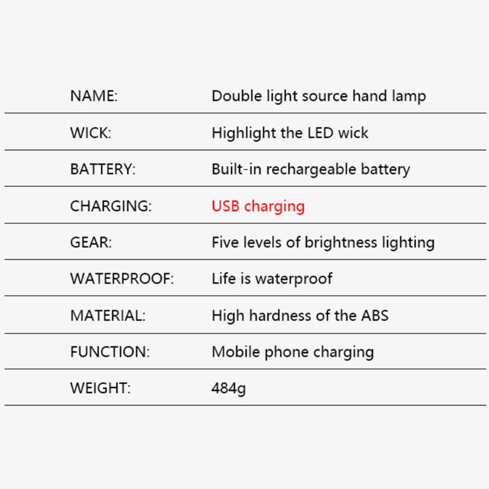 Spotlight Waterproof Portable LED Flashlight Searchlight for Exploration