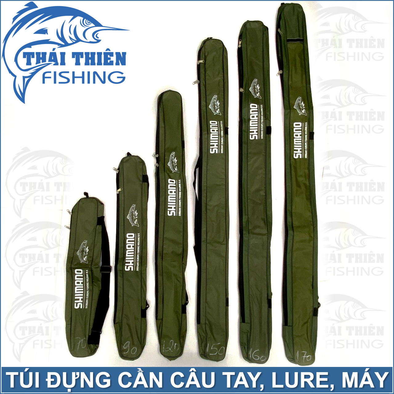 Túi Đựng Cần Câu Tay, Lure, Máy Shinano Có Chống Thấm, Dây Đeo, Quai Xách