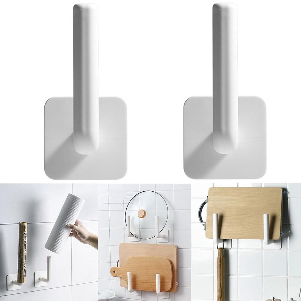MÓC DÁN TƯỜNG CHỮ L CHỊU LỰC TỐT SIÊU DÍNH ĐA NĂNG TREO ĐỒ VẬT DỤNG , NẮP VUNG , THỚT , LY CỐC.. NHÀ TẮM NHÀ BẾP
