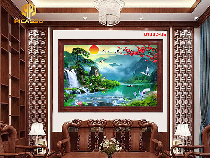 Tranh kính cường lực Sơn Thủy Hữu Tình D1002_05