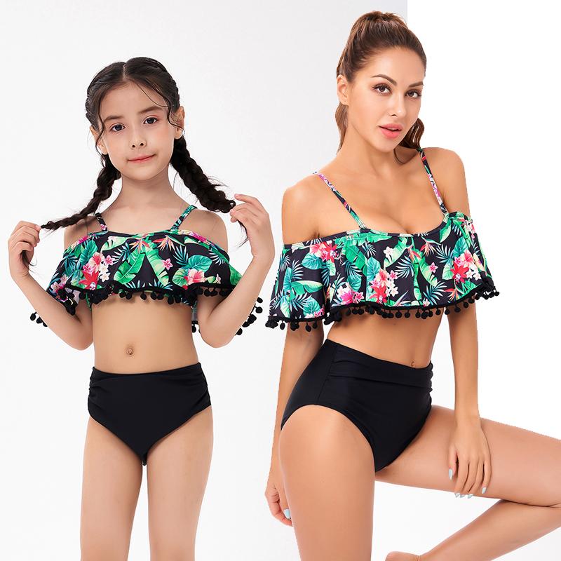 Họ Phù Hợp Với Đồ Bơi Mẹ Bơi Bikini Đồ Bơi Cho Mẹ Và Con Gái Đồ Bơi Nữ Trẻ Em Kid Cho Bé Bãi Biển Đồ Tắm