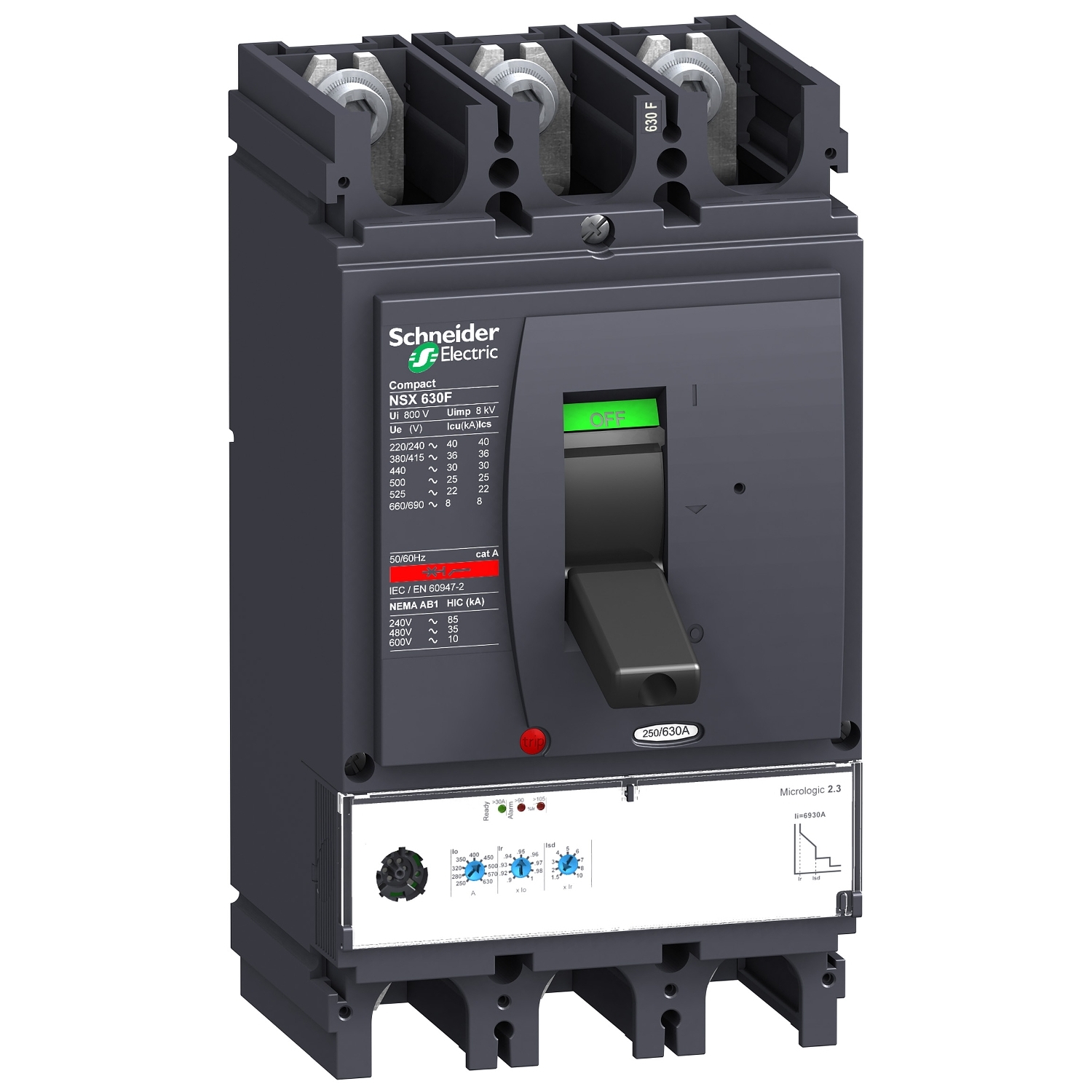 Cầu dao Khối MCCB NSX 630A-50kA  LV432893 Schneider