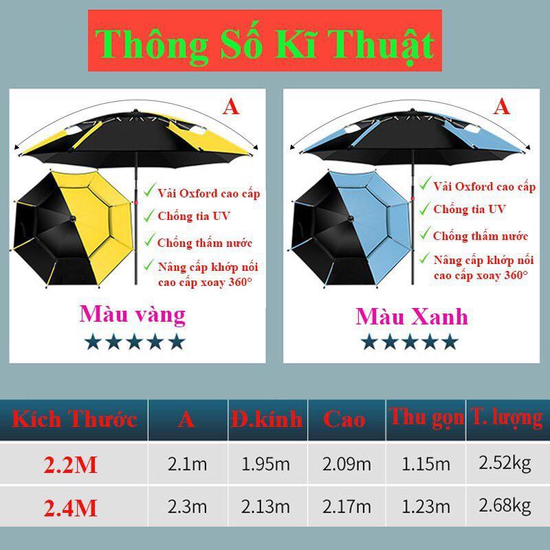 Ô Dù Câu Cá 2 Tầng Cao Cấp SIÊU RẺ