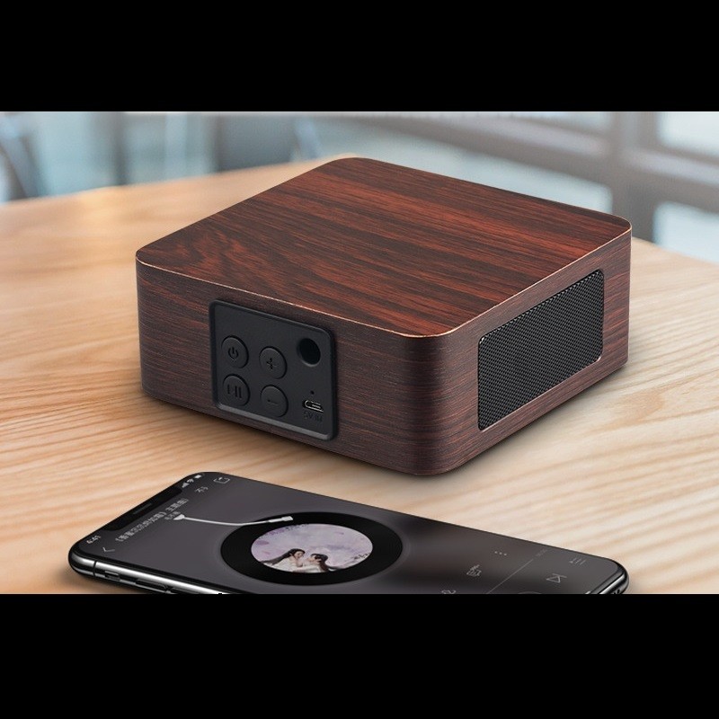 Loa Gỗ Bluetooth Q1A Walnut - hàng nhập khẩu