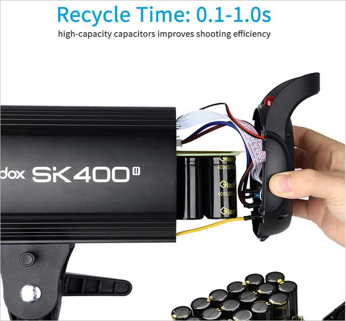 Bộ 2 đèn flash chụp ảnh Godox SK400II Hàng Chính Hãng