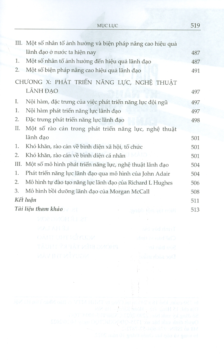 Phát Triển Kỹ Năng Và Nghệ Thuật Lãnh Đạo