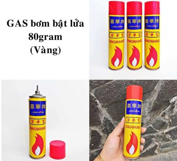 Gas bơm bật lửa hột quẹt loại 80g