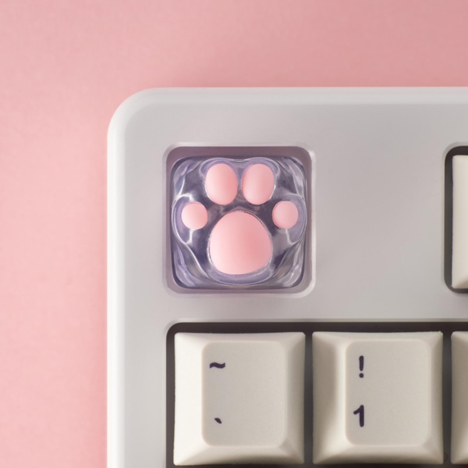 Transparent Gaming Key Caps Cat Paw Keycaps Machinery Keyboard keycaps Base