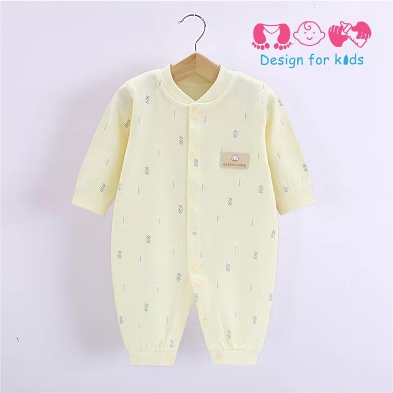 Bodysuit / Sleepsuit kín cổ, không tất chân vải cotton mềm cho bé trai và bé gái