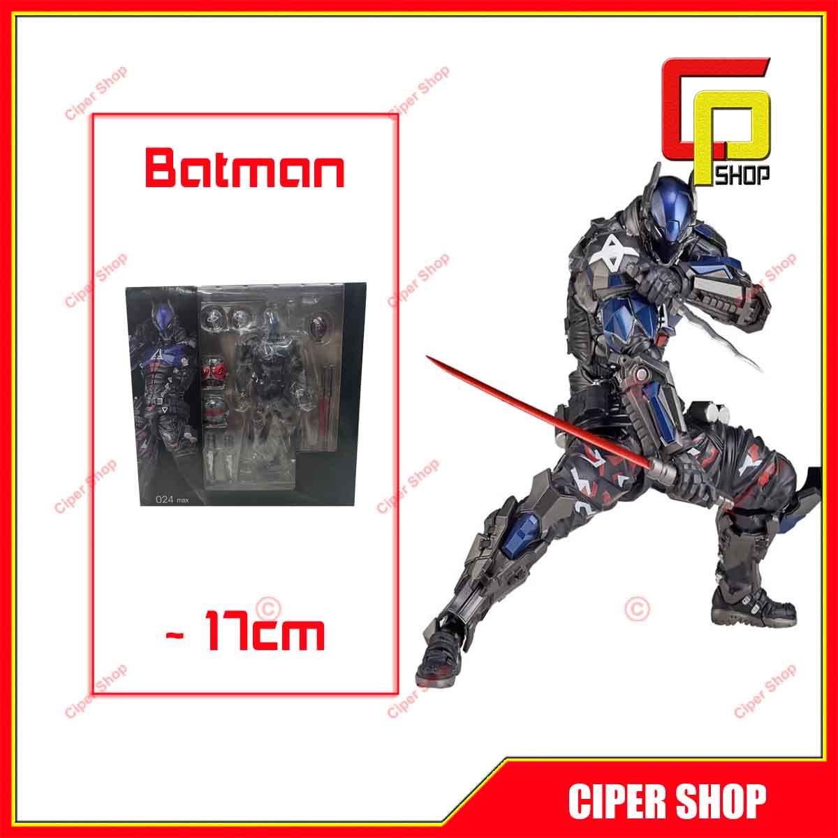 Mô hình Batman Arkham Knight Yamaguchi - Figure Action Batman SHF - Batman có khớp