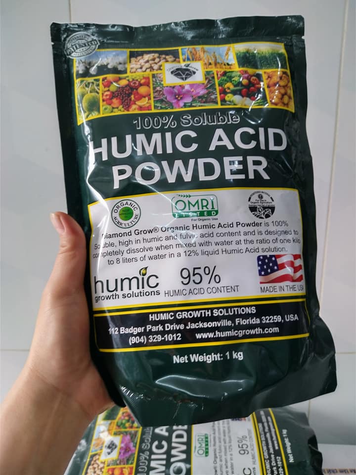 Phân sinh học Diamond Grow-Humi (K) Powder (Acid Humic)- Túi 1kg - Nhập khẩu trực tiếp từ Mỹ