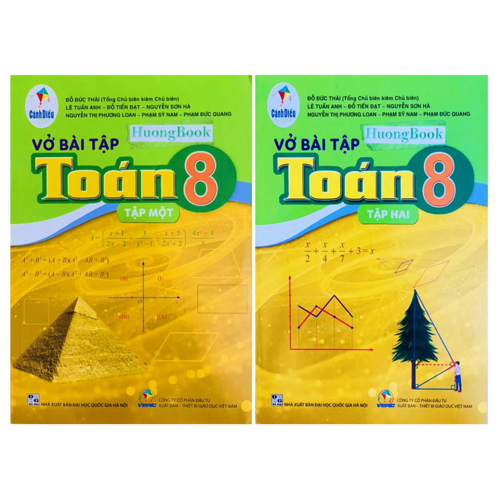 Sách - Combo vở bài tập toán 8 - tập 1 + 2