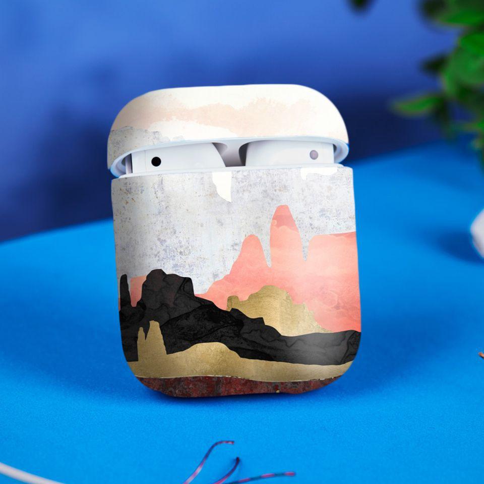 Miếng dán skin cho AirPods in hình giả sơn mài - GSM159