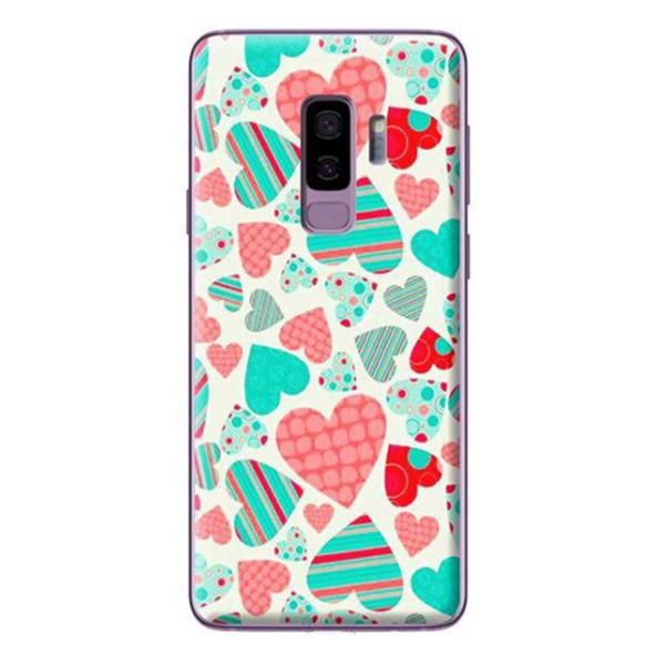 Ốp Lưng Dành Cho Samsung Galaxy S9 Plus Họa Tiết Trái Tim Xanh Hồng