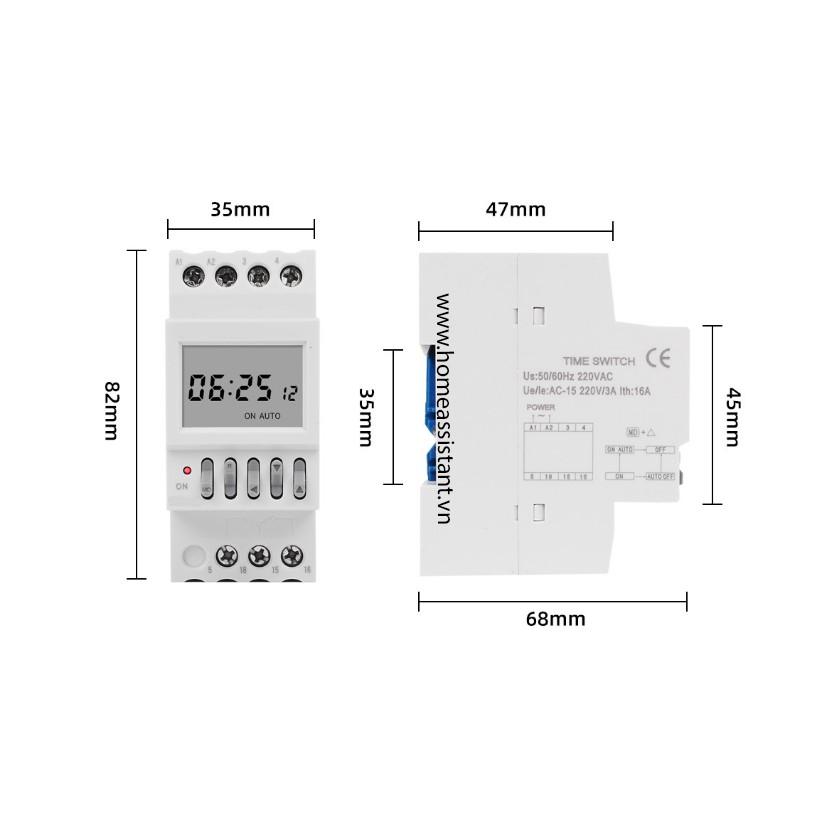Công Tắc Hẹn Giờ Điện Tử Bật Tắt Chu Kỳ Tháng Điều Khiển ATS TM6