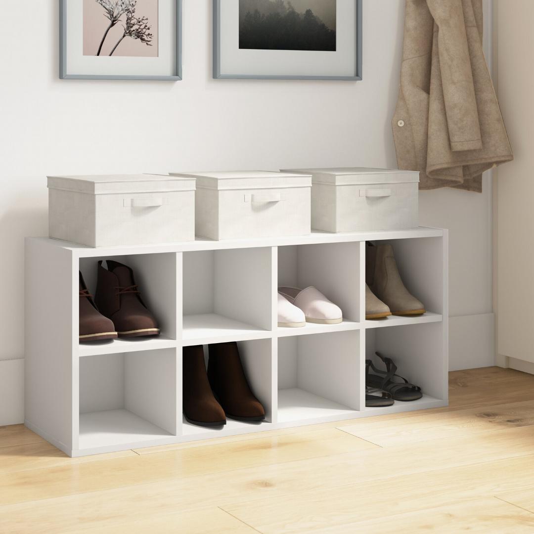 Kệ gỗ để giày hiện đại SMLIFE Roger | Gỗ MDF dày 17mm chống ẩm | D100xR30xC40cm