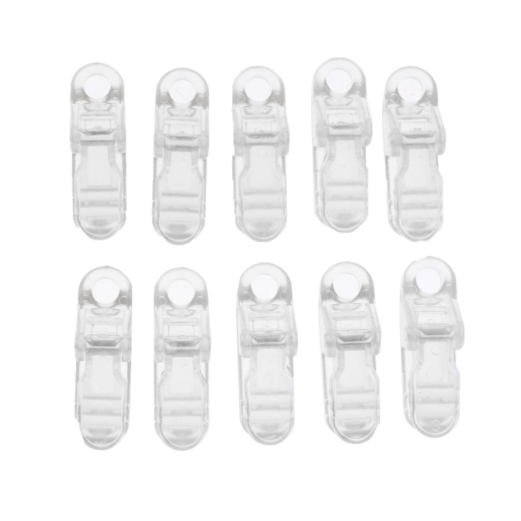 2x10 Pieces Plastic Tie Down Emergency Awning Set Tarp Clips Tent Clamp Clear